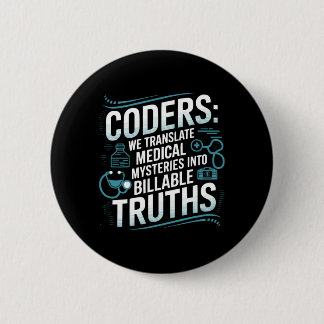 Mens Medical Coder Job Profession Hospital 6 Cm Round Badge
