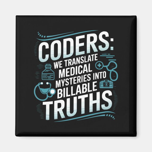 Mens Medical Coder Job Profession Hospital Magnet (Front)