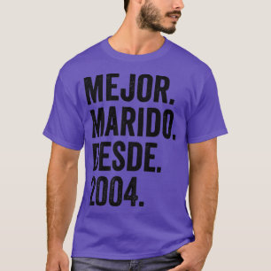 Mens Mejor Marido Desde 2004 18th wedding anniver T-Shirt