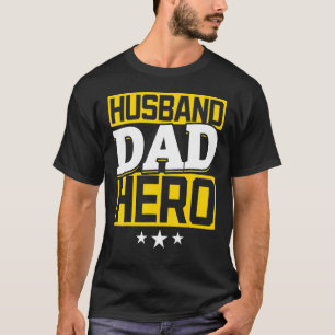 Mens Men Daddy Family Husband Father Hero Fathers  T-Shirt