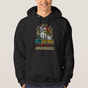 Mens Men Distressed Dadsaurus Dinosaur Rex Father' Hoodie