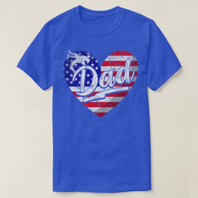 Mens Men Patriotic American Flag Heart Wrestling D T-Shirt (Design Front)