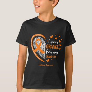 Mens Men Women Wear Orange For Grandson Leukaemia T-Shirt
