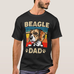 Mens Mens Beagle Dad Father Vintage Dog Dad Gifts T-Shirt
