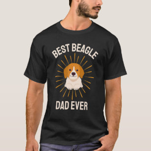 Mens Mens Best Beagle Dad Ever Retro Vintage  Pupp T-Shirt