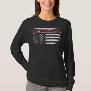 Mens Mens Best Bonus Dad Ever With Us American Fla T-Shirt
