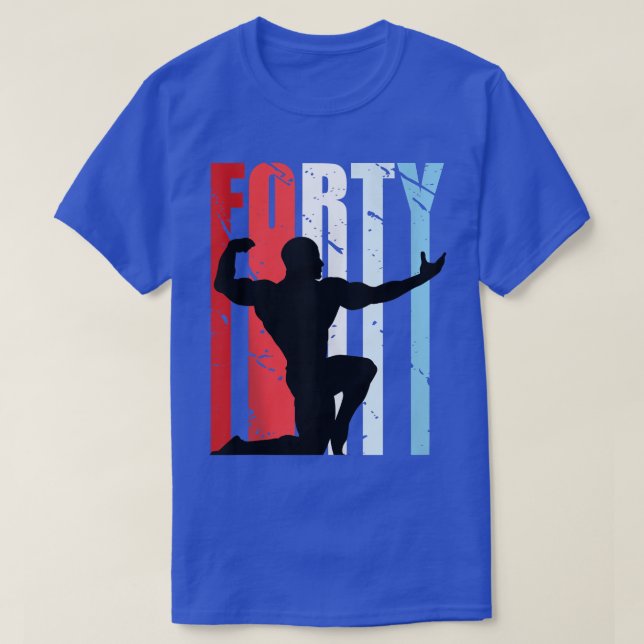 Mens Mens Bodybuilding 40th Birthday Weightlifting T-Shirt (Design Front)