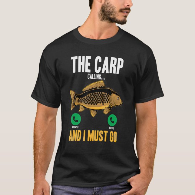 Mens  Men's Carp Fishing The Carp are Calling and  T-Shirt (Front)