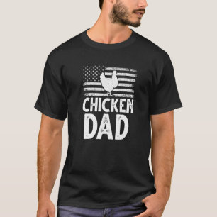 Mens Mens Chicken Farm For Dad American Flag Farmi T-Shirt