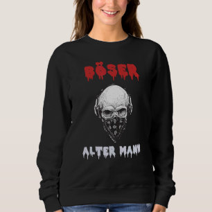 Mens Men's Evil Old Man Idea Skull Sweatshirt