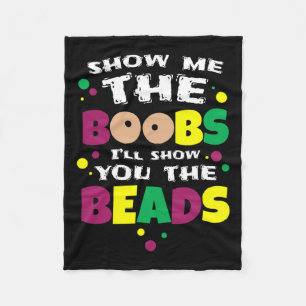 Mens Mens Festival Carnival Party Breast And Beads Fleece Blanket