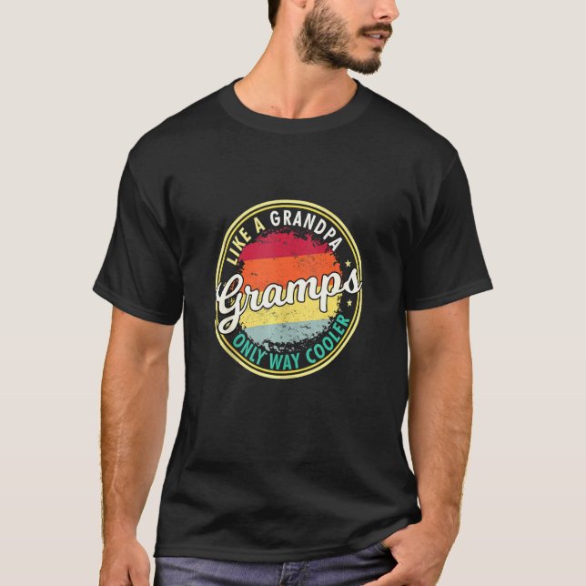 Mens Mens Gramps Like A Grandpa Only Way Cooler Gr T-Shirt (Front)