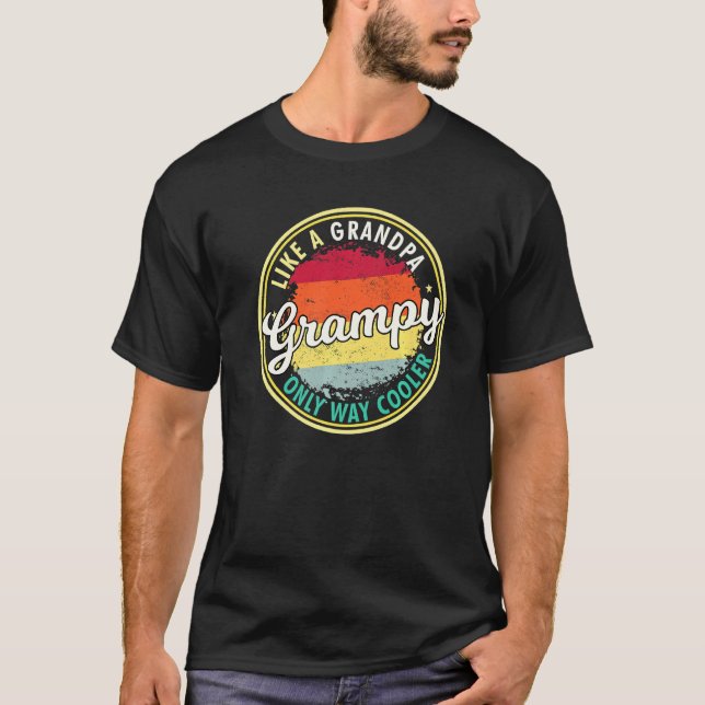 Mens Mens Grampy Like A Grandpa Only Way Cooler Gr T-Shirt (Front)