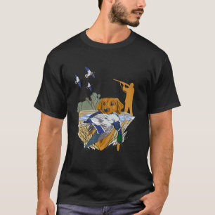 Mens Men's Hunting Outfit For The Duck Call On The T-Shirt