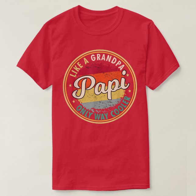 Mens Mens Papi like a grandpa only way cooler gran T-Shirt (Design Front)