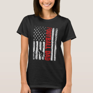 Mens Mens Proud Football Dad Vintage Retro America T-Shirt