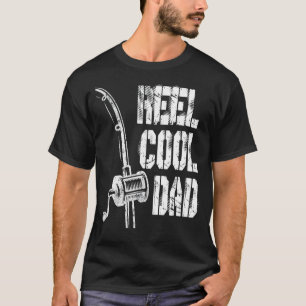 Mens Mens Reel Cool Dad Fishing Daddy Father's Da T-Shirt