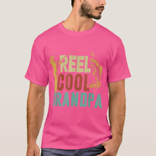 Mens Mens Reel Cool Grandpa Fishing Fun Fathers Da T-Shirt