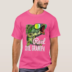 Mens Mens Reel Cool Grandpa Fishing Sunglasses Fat T-Shirt