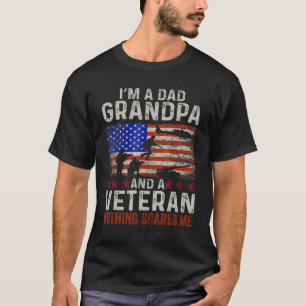 Mens Mens Retro I m a Dad Grandpa and a Veteran no T-Shirt