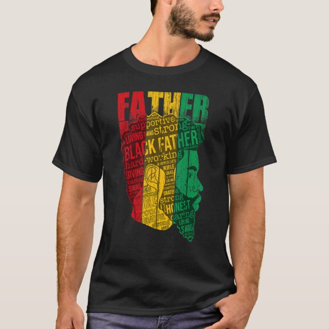 Mens Mens Strong Black Father African American Nat T-Shirt (Front)