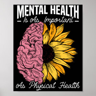 Mens mental health is as important as physical poster