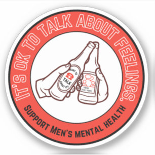 Men's Mental Health   Talk About Feelings Red