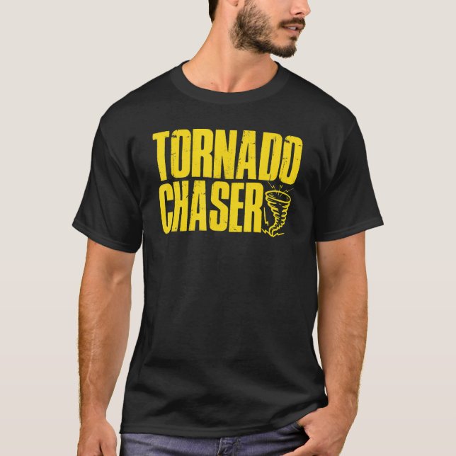 Mens Meteorologist Storm Cloud Hurricane Chaser T-Shirt (Front)