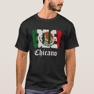 Mens Mexican Flag Chicano Apparel California 818 A T-Shirt