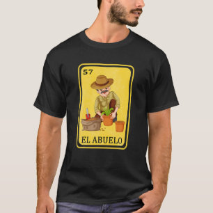 Mens Mexican Grandpa Father Dad Spanish Lottery Bi T-Shirt