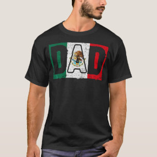 Mens Mexico Flag Father's Day Pride Mexican Mexico T-Shirt