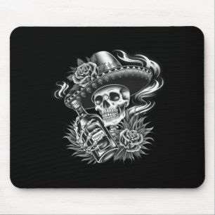 Mens Mexico Vintage Skeleton Dia De Los Muertos Mouse Mat