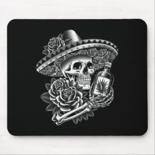Mens Mexico Vintage Skeleton Dia De Los Muertos Mouse Mat