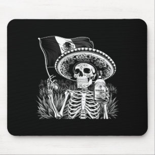 Mens Mexico Vintage Skeleton Dia De Los Muertos Mouse Mat