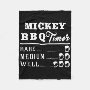 Mens Mickey Bbq Timer Beer Drinking Funny Grilling Fleece Blanket