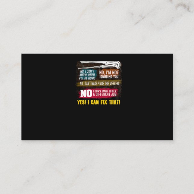 Mens Millwright Novelty Gift T-Shirt for Dads Business Card (Front)