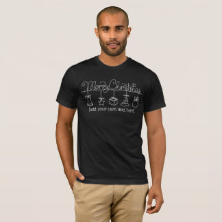 Men's Minimalist Merry Christmas Family T-Shirt