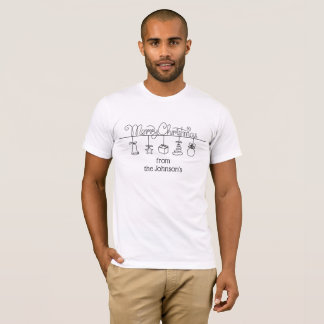 Men's Minimalist Merry Christmas Family T-Shirt