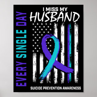 Mens Miss Husband Awareness Prevention Aamerican Poster