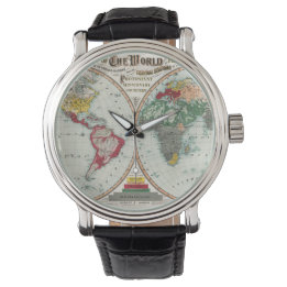 Men's Missonary World Map  Watch
