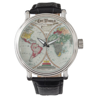 Men's Missonary World Map  Watch
