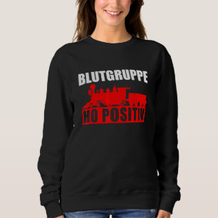 Mens Model Railway Blood Group H0 Positive Model B Sweatshirt