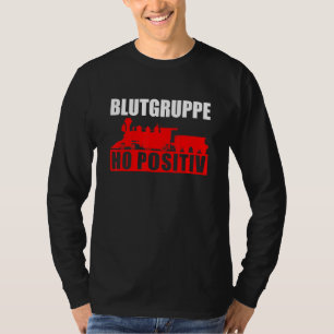 Mens Model Railway Blood Group H0 Positive Model B T-Shirt