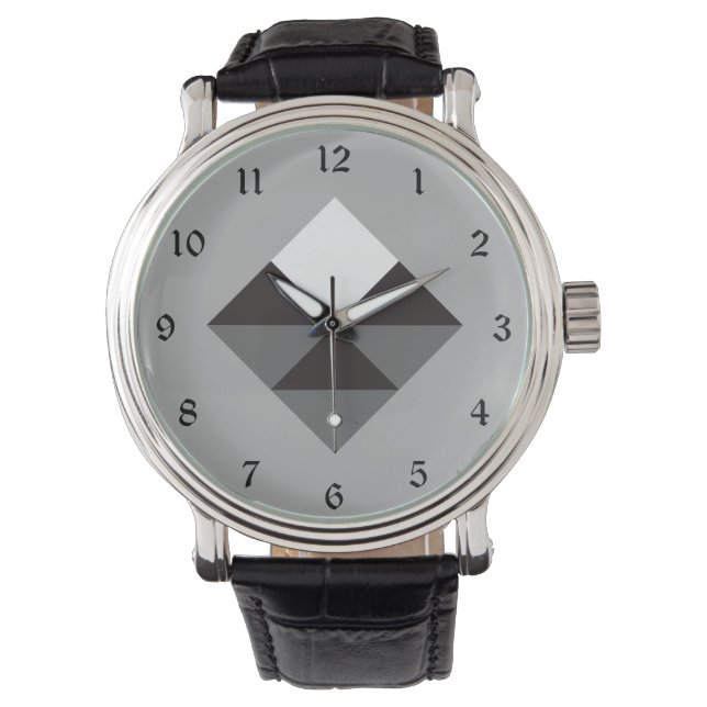 Men's Modern Geometric Abstract Art Unique Styles Watch (Front)