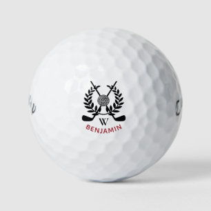 Mens Modern Monogram Golf Balls