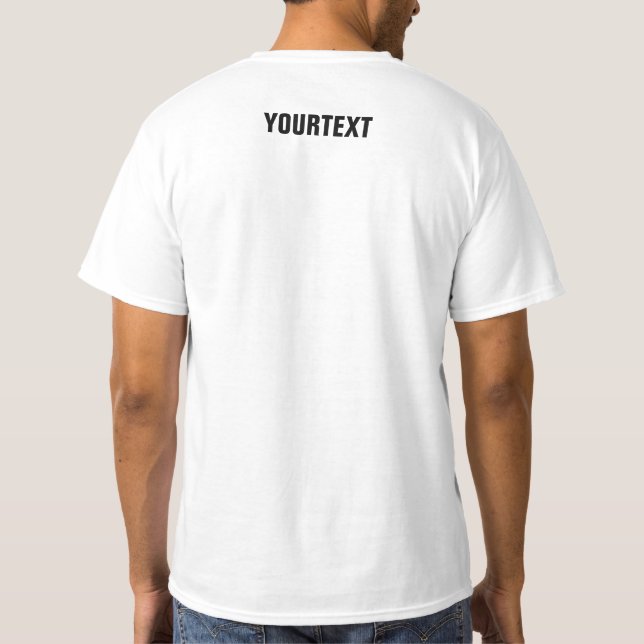 Mens Modern Simple Double Sided Design Template T-Shirt (Back)