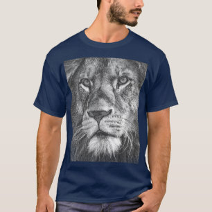 Mens Modern T-Shirts Lion Face Animals Template