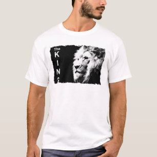 Men's Modern T-Shirts Pop Art Lion Head Elegant