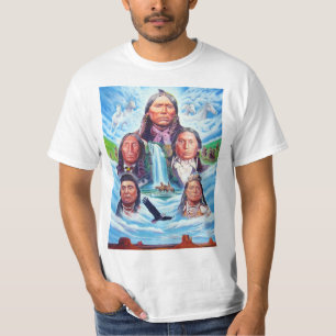 Mens Modern Template Painting Native Americans T-Shirt