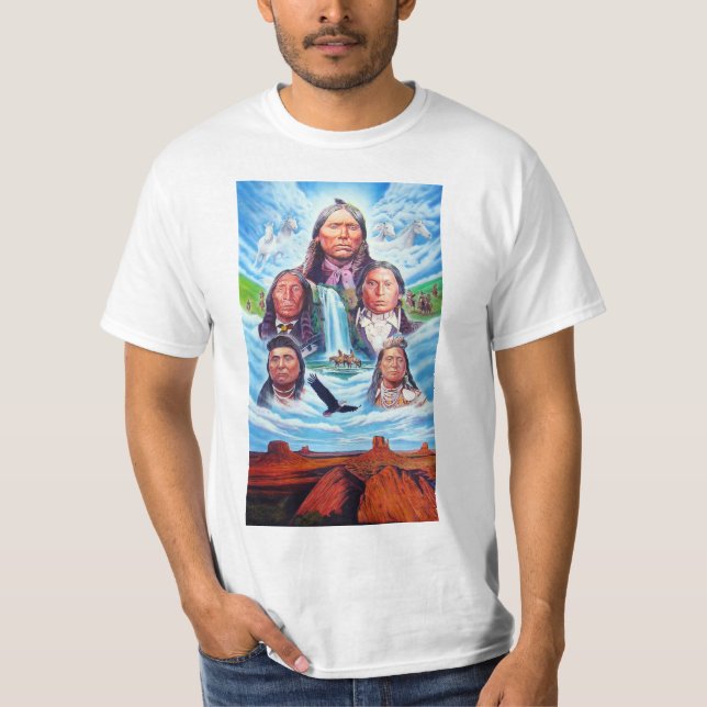 Mens Modern Trendy Native Americans Template T-Shirt (Front)